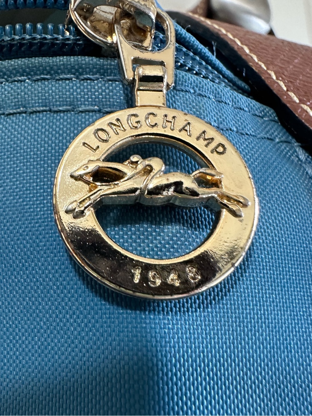 Longchamp Le Pliage Backpack in bright blue - Picture 4 of 7